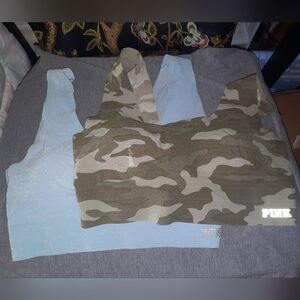 Pink Bralettes Set Of 2 Camo, Blue